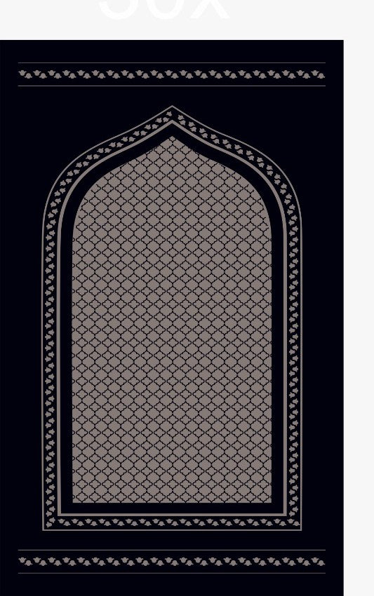 Black prayer mat